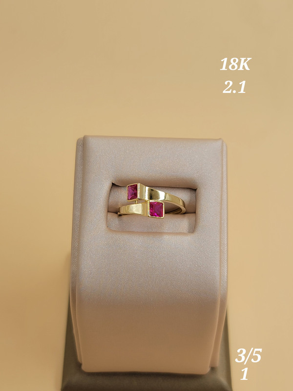 خاتم متعاكس بفصوص تركواز 