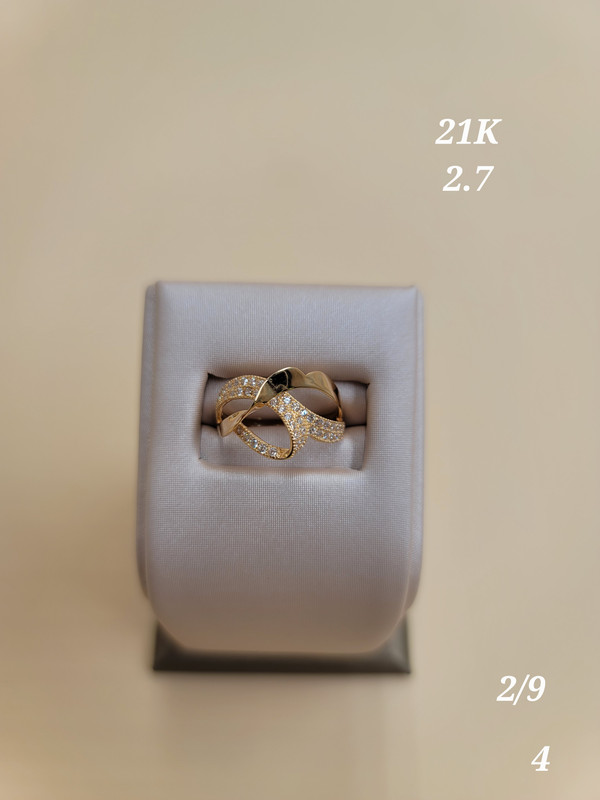 خاتم منحنيات ملتفة و فصوص