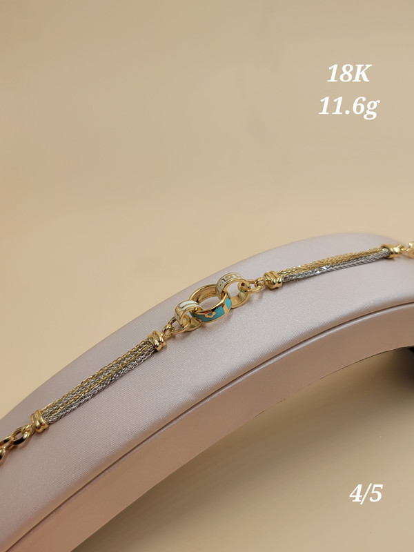 اسوارة 3 حلقات أبيض و تركواز