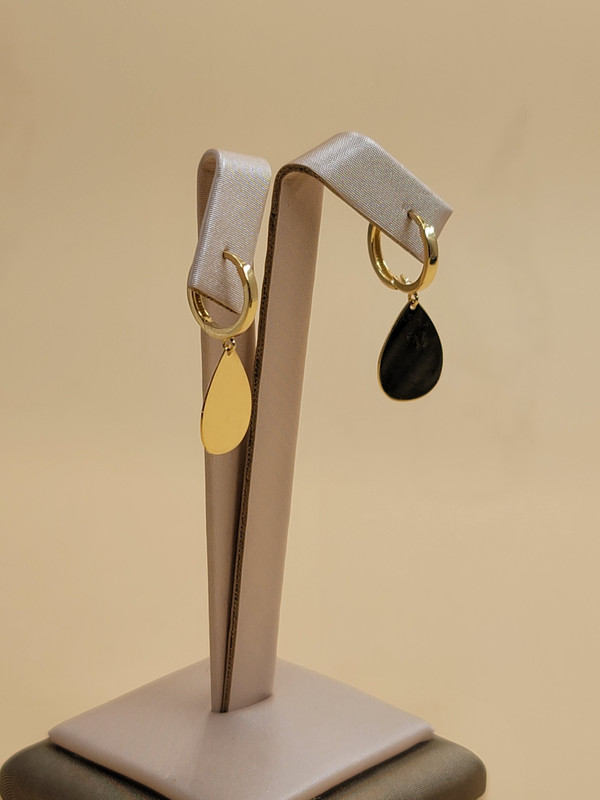 حلق بمتدلية دمعة صقيلة