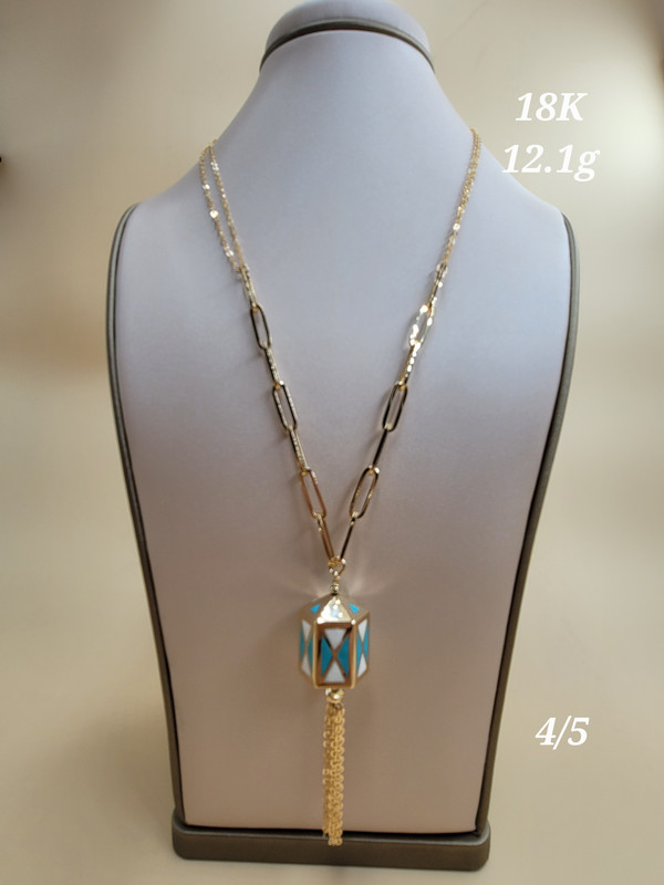 عقد الفانوس تركواز