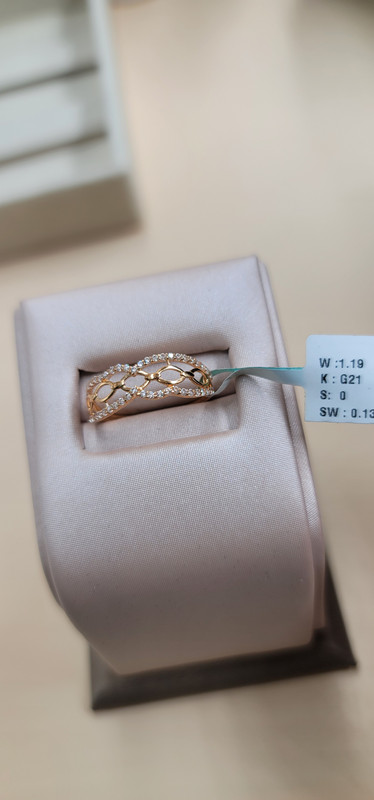 خاتم حلقات و طرفين زراكون ناعم و أنيق 