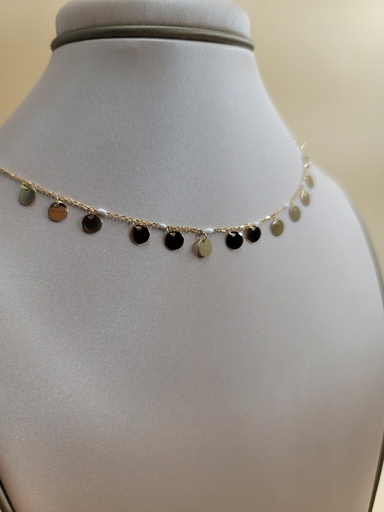 [000192183815200257] عقد شوكر بمتدليات دائرية و خرز لؤلؤي