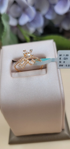 [000019221123600099] خاتم أنيق بفصوص زراكون قص ألماس متعاكسة 