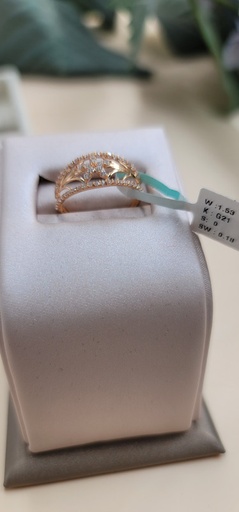 [000192211534590097] خاتم أنيق بزخرفة و وردة من المنتصف 