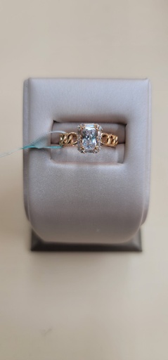 [000192212176510104] خاتم السلسلة بفص زراكون قص ألماس 