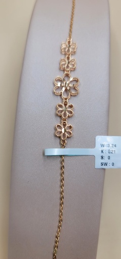 [000192213249720013] إسوارة يومية ناعمة بخمس وردات رقيقة 