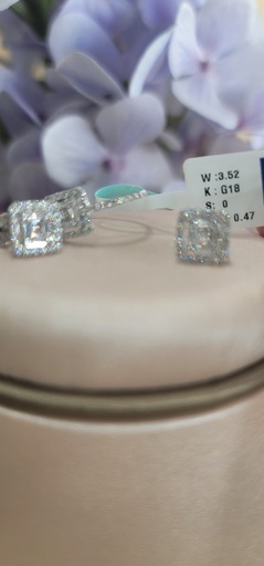 [001921835214080298] نصف طقم ناعم بحجر زراكون مربع قص ألماس